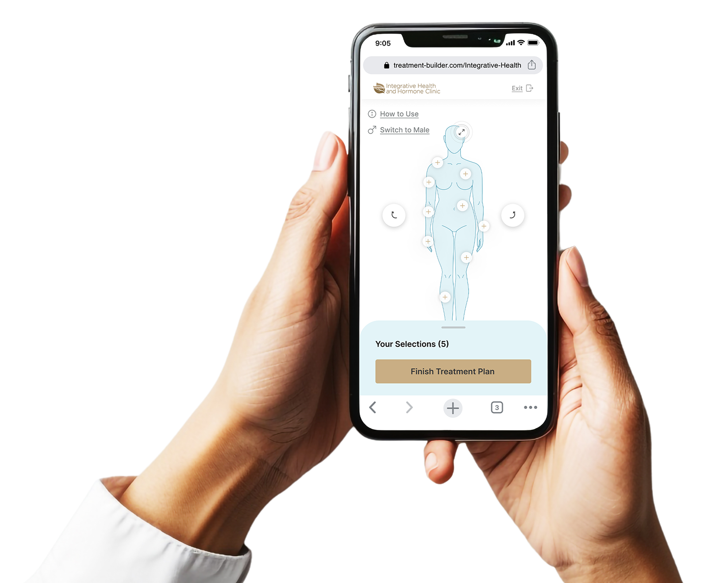 Treatment Planning Tool Phone Application Graphic