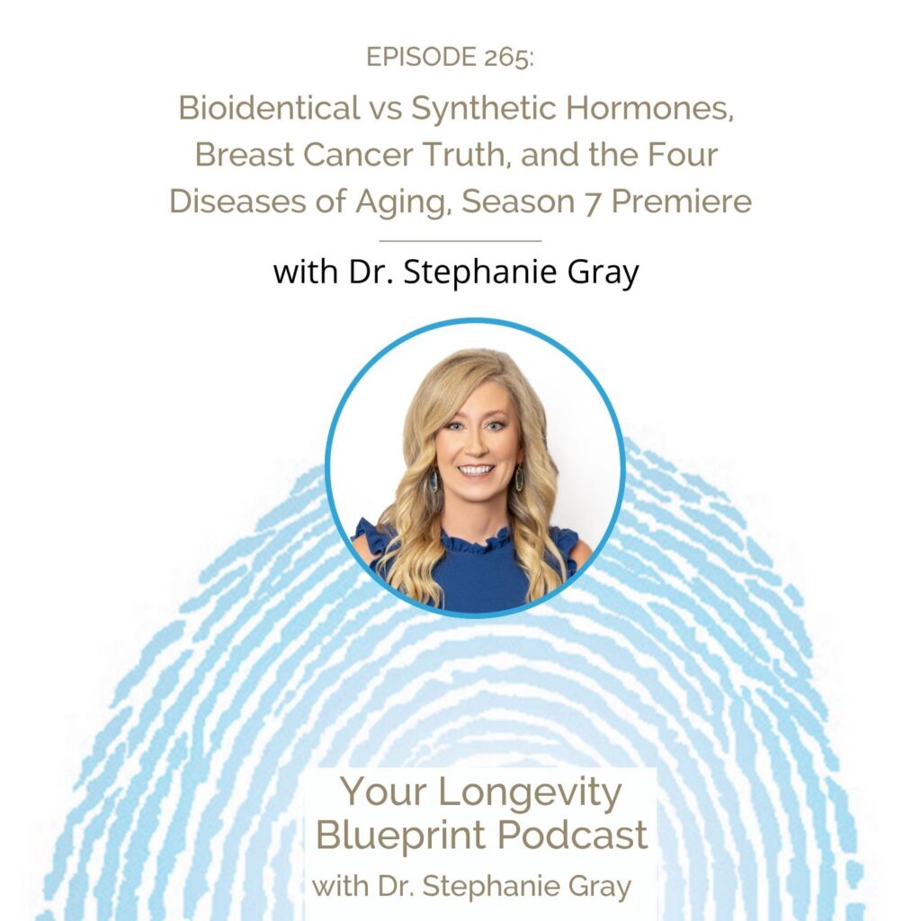 265: Bioidentical vs Synthetic Hormones, Breast Cancer Truth, and the Four Diseases of Aging, Season 7 Premiere with Dr. Stephanie Gray